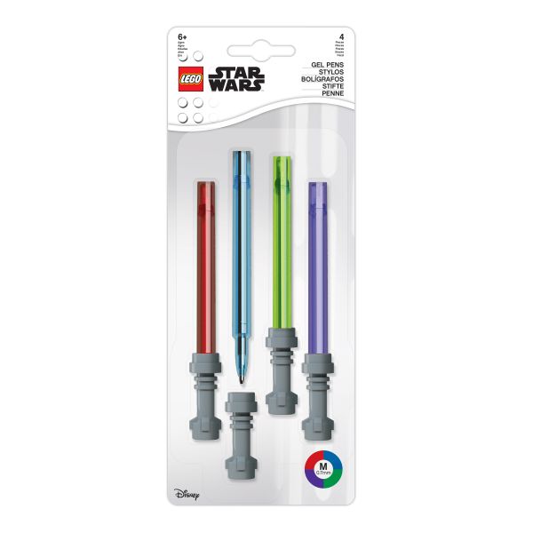 LEGO 4 Gelpennen Star Wars Lichtzwaard