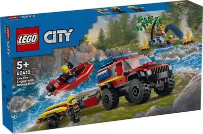 LEGO City Brandweer 4x4 brandweerauto met reddingsboot 60412