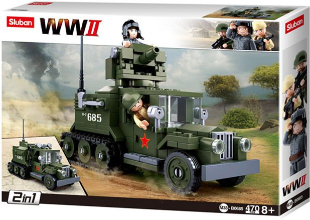 Sluban Army Geallieerde Half-Track 2 in 1 M38-B0685