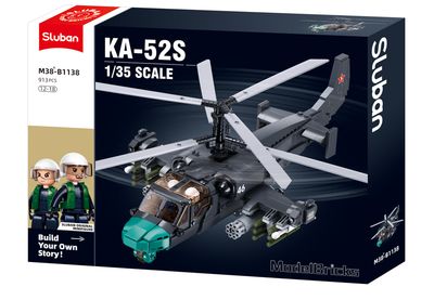 luban Model Bricks KA-52S Gevechtshelikopter M38-B1138