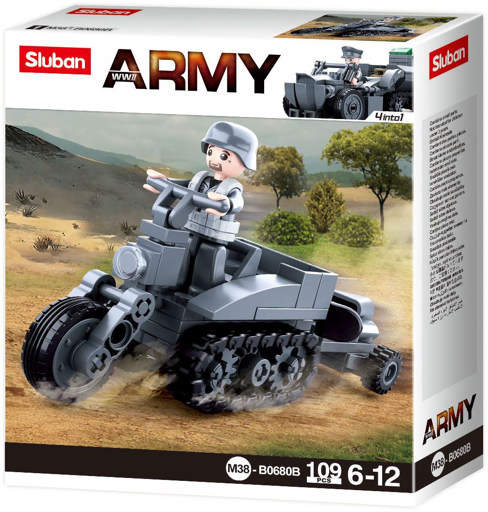 Sluban Army Motor met Rupsbanden M38-B0680B