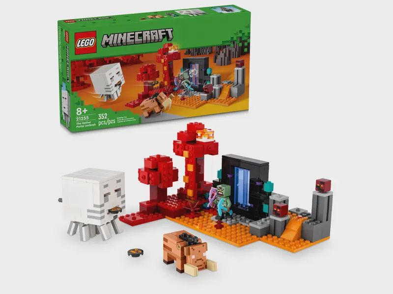 LEGO Minecraft Hinderlaag bij het Nether-portaal 21255