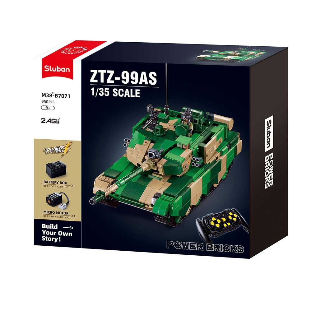 Sluban - Power Bricks tank ZTZ-99AS met afstandsbediening M38-B7071