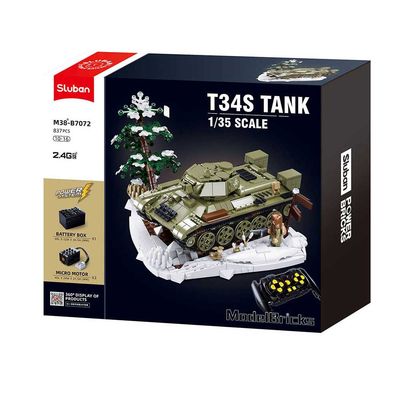 Sluban - Power bricks tank T34/76 met afstandsbediening M38-B7072