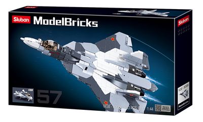Sluban - Model Bricks Grijs witte straaljager 2 in 1 M38-B0986