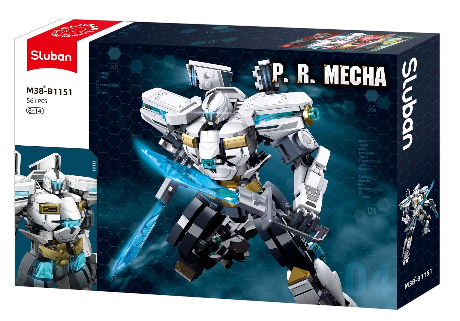 Sluban - Atomic Storm P.R. Mecha wit/grijs M38-B1151