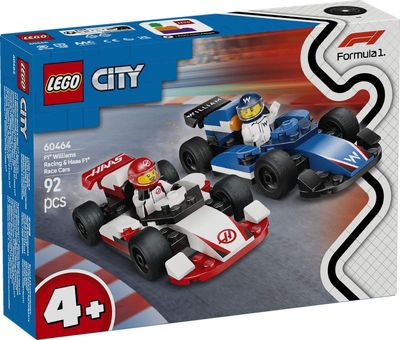 LEGO City F1 Williams Racing en Haas F1 racewagens 60464
