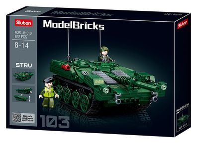 Sluban Model Bricks STRV103 Gevechtstank M38-B1010
