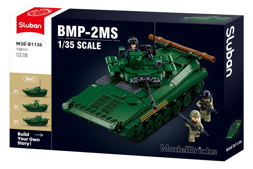 Sluban Model Bricks BMP infanterie gevechtsvoertuig M38-B1136