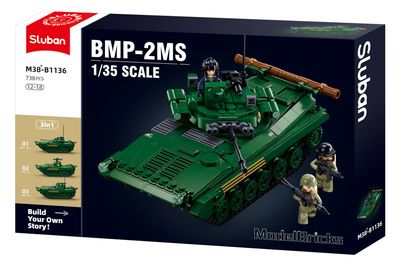Sluban Model Bricks BMP infanterie gevechtsvoertuig M38-B1136