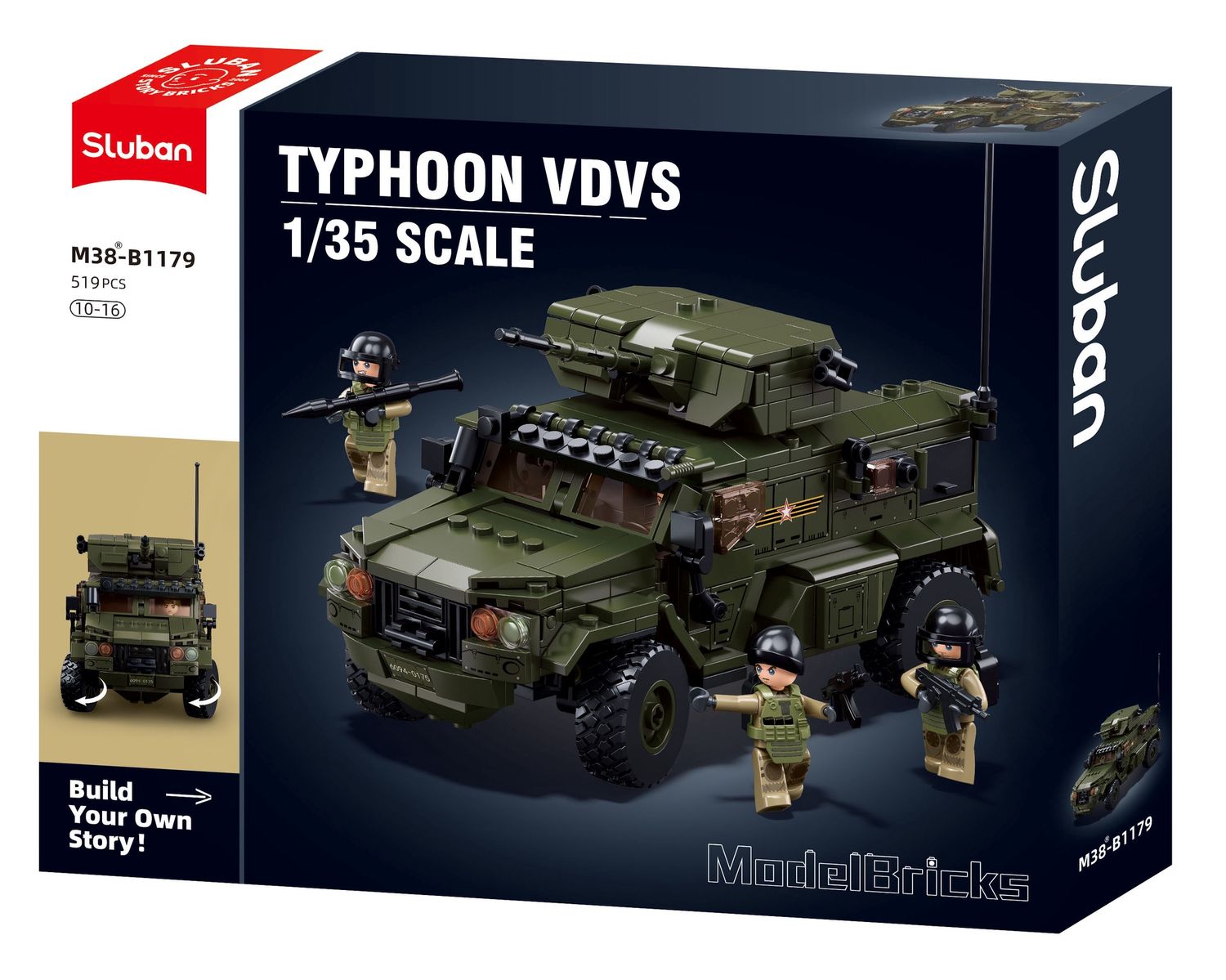 Sluban Model Bricks Typhoon aanvalsgevechtsvoertuig M38-B1179
