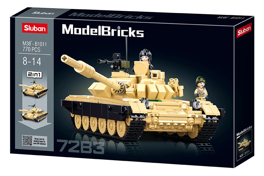Sluban Model Bricks T-72B3 Gevechtstank 2in1 M38-B1011