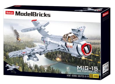 Sluban Model Bricks Oude Sovjet Straaljager M38-B0983