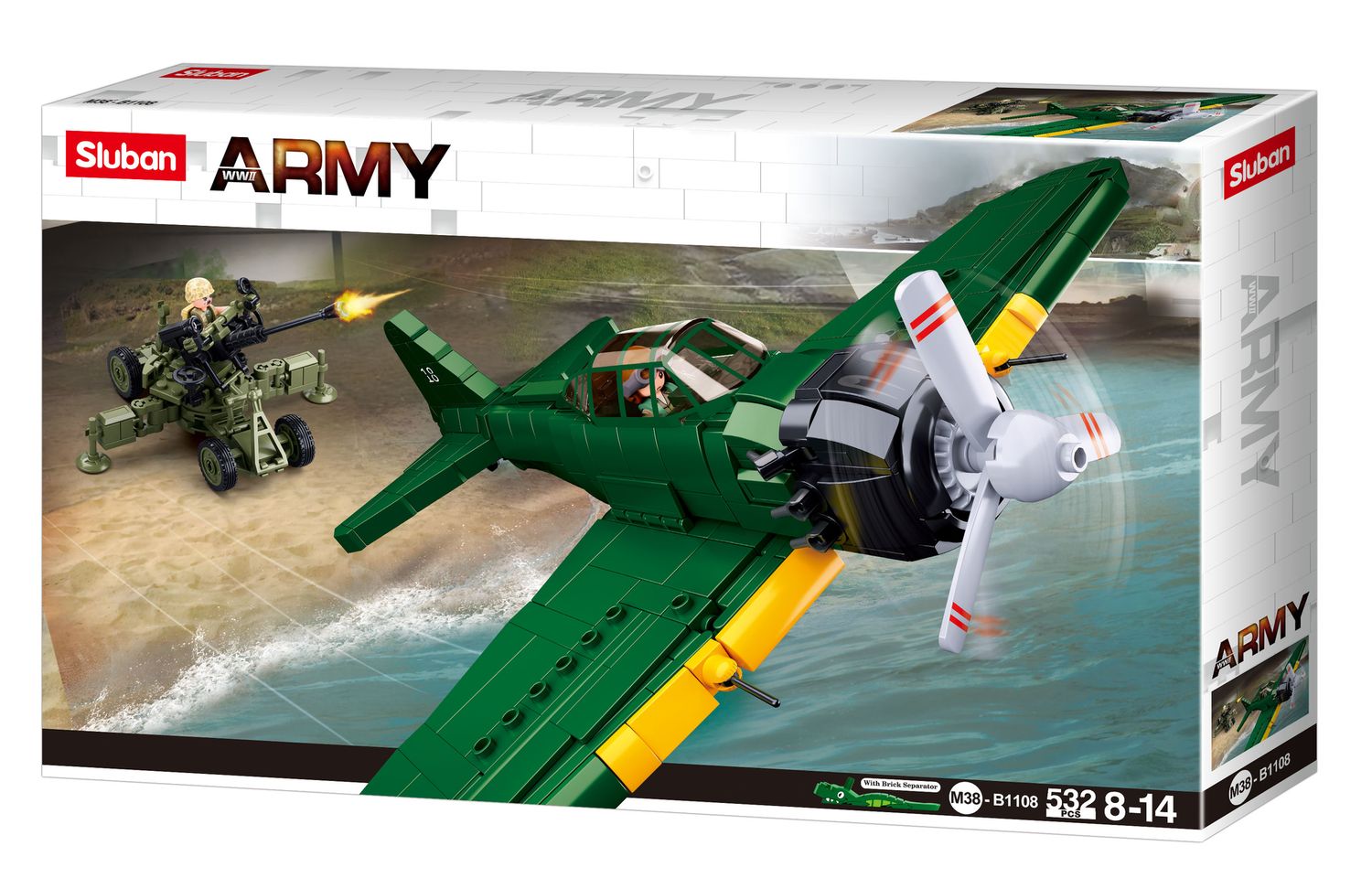 Sluban Army A6M Zero M38-B1108