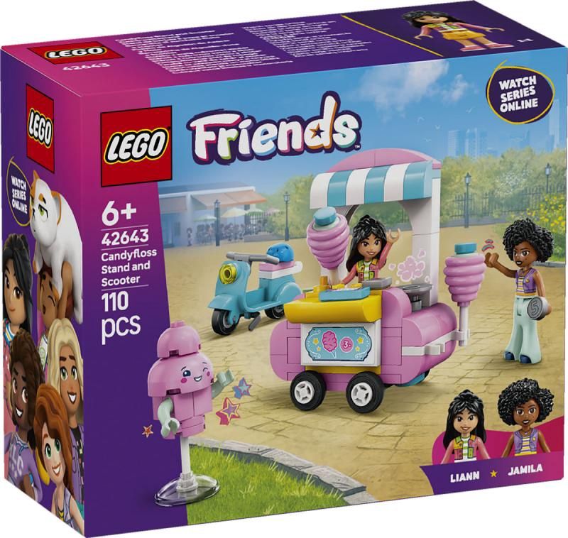 LEGO Friends Suikerspinkraam en scooter 42643