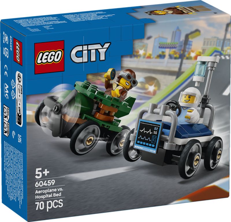 LEGO City Voertuigen Racepakket: vliegtuig vs. ziekenhuisbed 60459