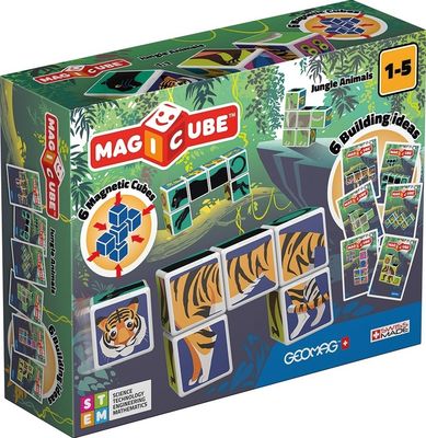 Geomag Magicube Printed Jungle + Cards 6 pcs