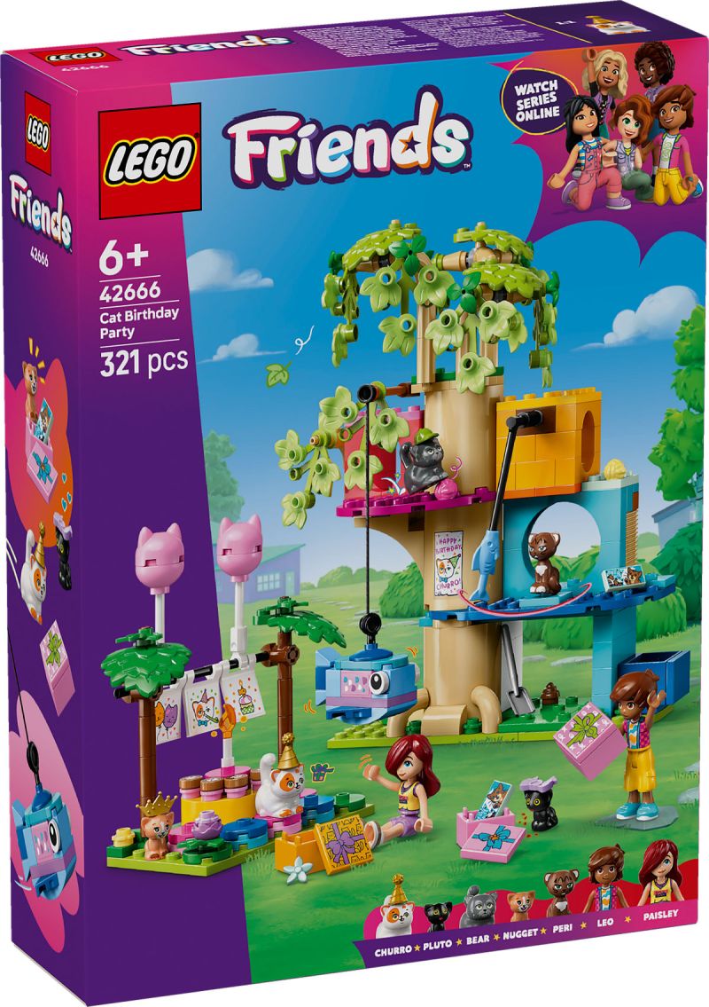 LEGO Friends Kattenverjaardagsfeestje en boomhut 42666