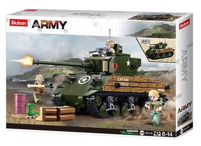 Sluban Army M4A3(76W) Middel Tank M38-B1110