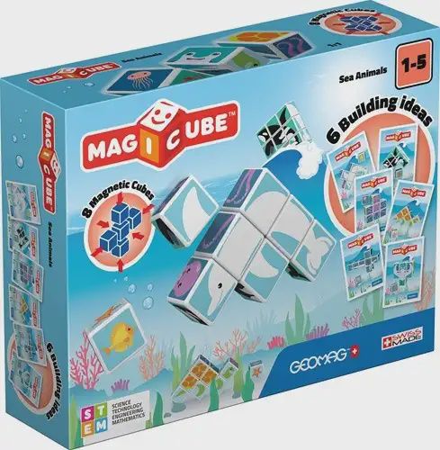 Geomag Magicube Printed Sea + Cards 8 pcs
