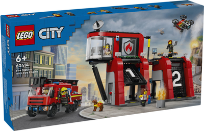 LEGO City Brandweer Brandweerkazerne en brandweerauto 60414