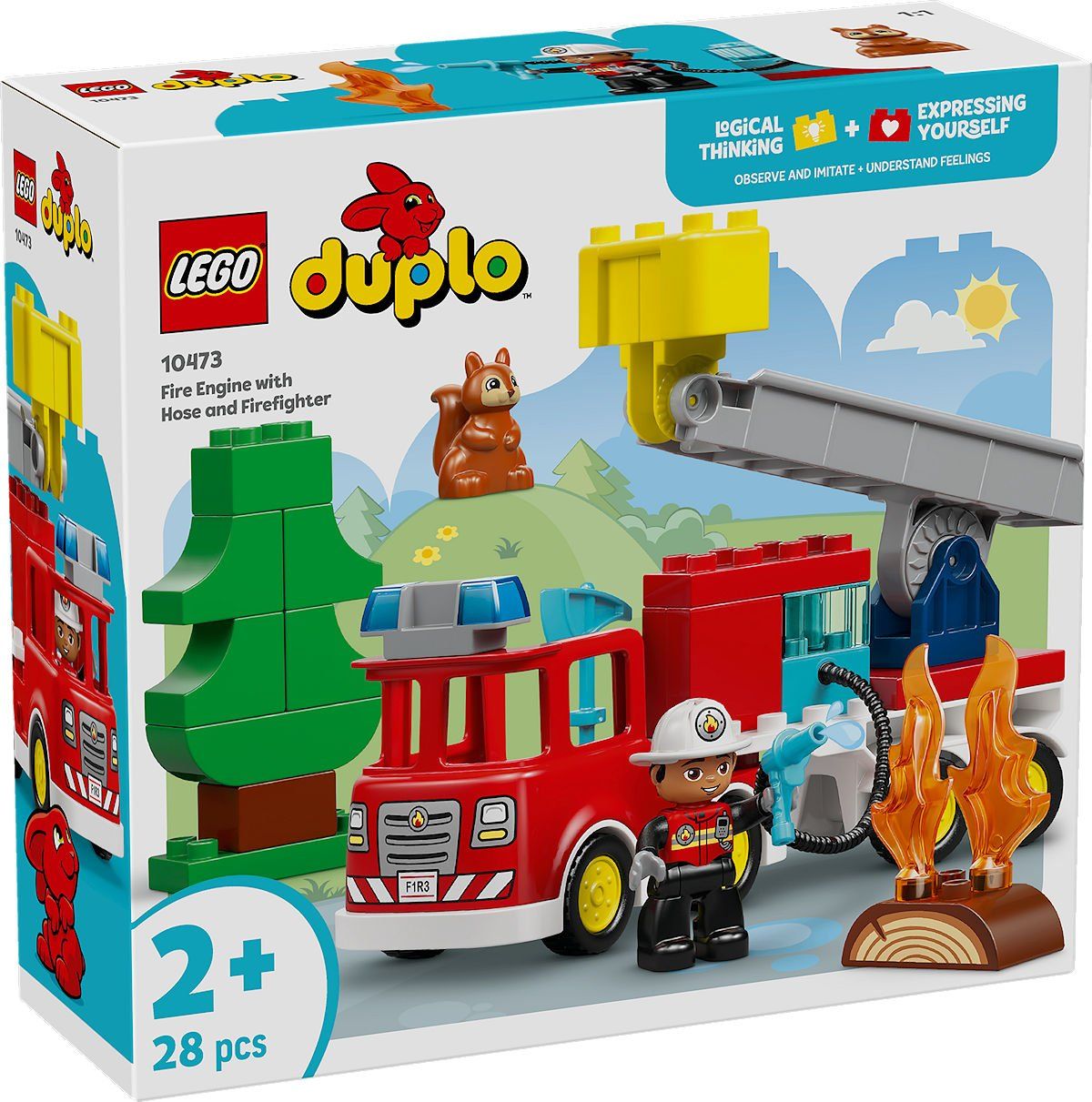 LEGO 10473 DUPLO Town Brandweertruck met slang en brandweerman