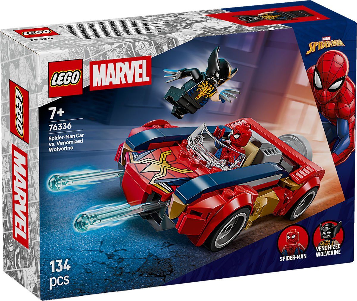 LEGO 76336 Super Heroes Spider-Man auto vs. Venomized Wolverine