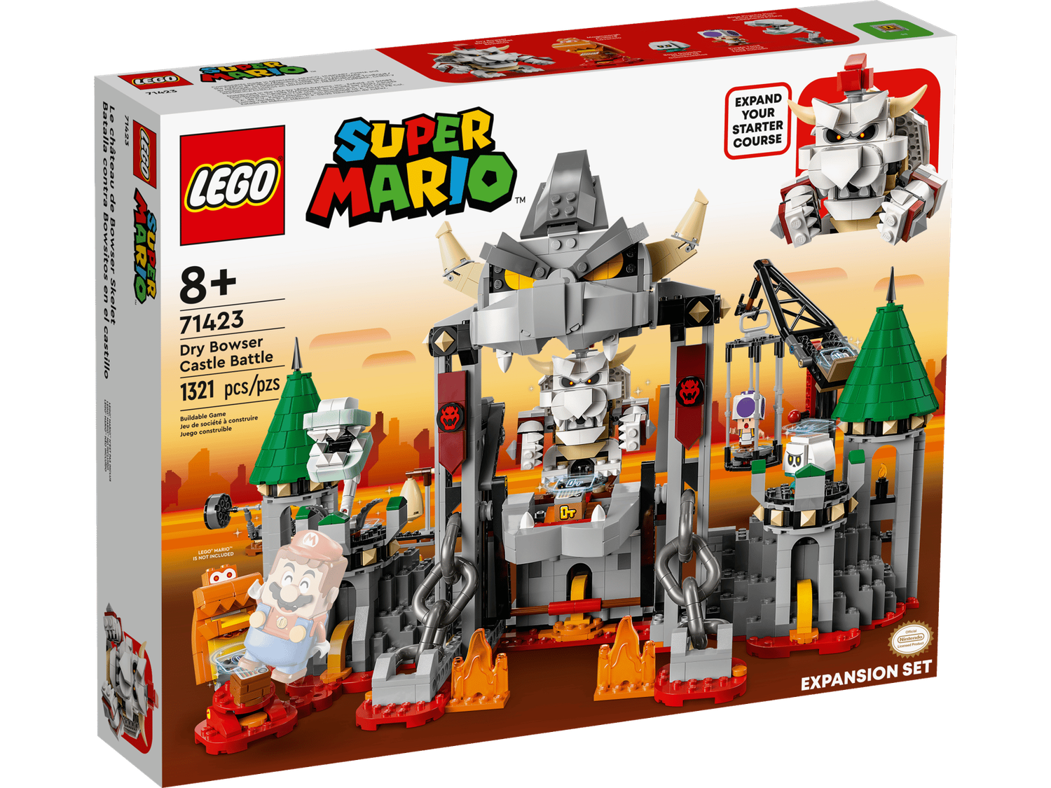 LEGO Super Mario Uitbreidingsset Gevecht op Dry Bowsers Kasteel 71423