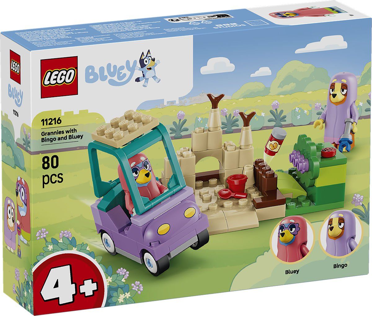 LEGO Bluey Oma]s met Bingo en Bluey 11216
