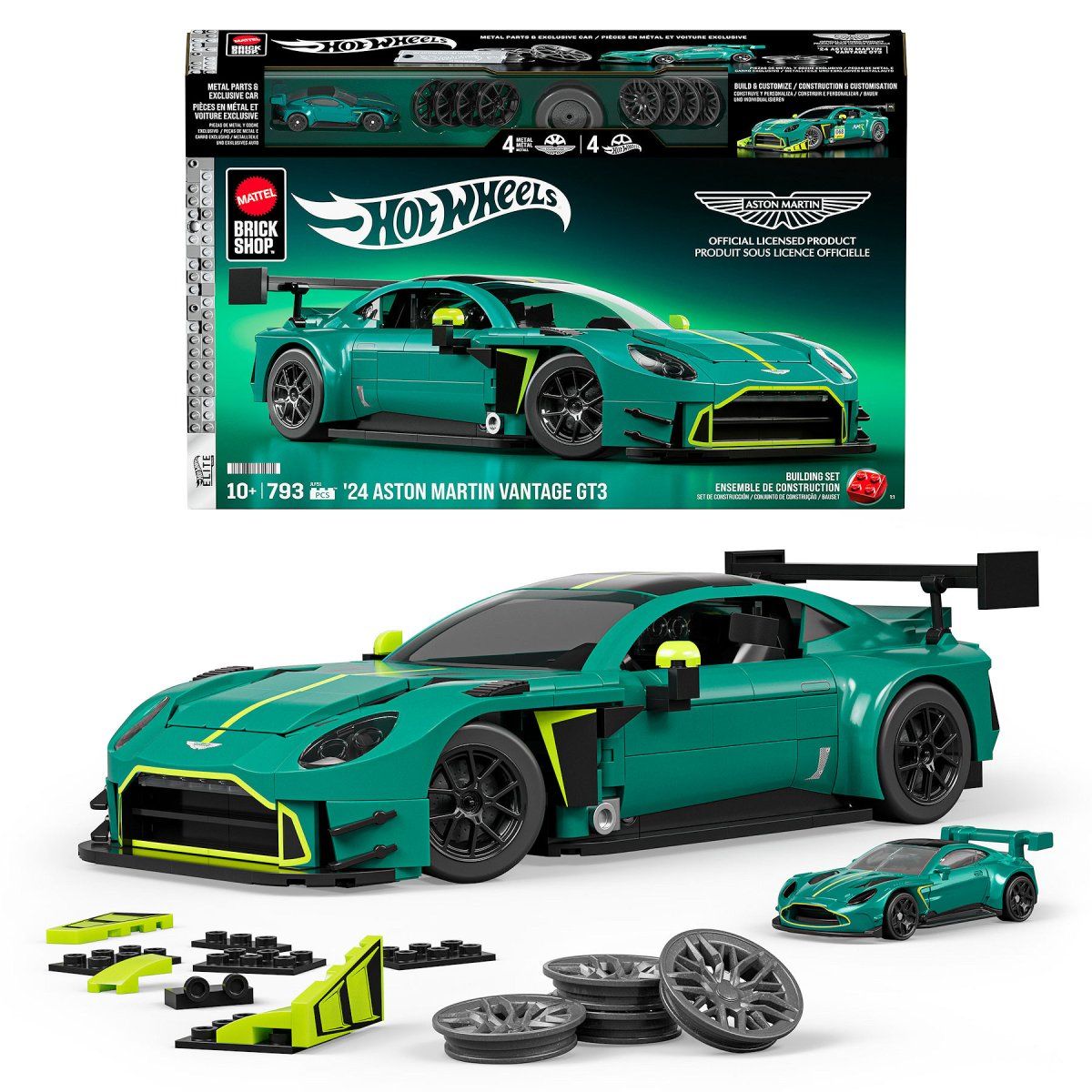 Mattel Brick Shop Hot Wheels  Aston Martin Vantage GT3 24 JLF51