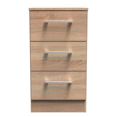 Diglis 3 Drawer Bedside Cabinet