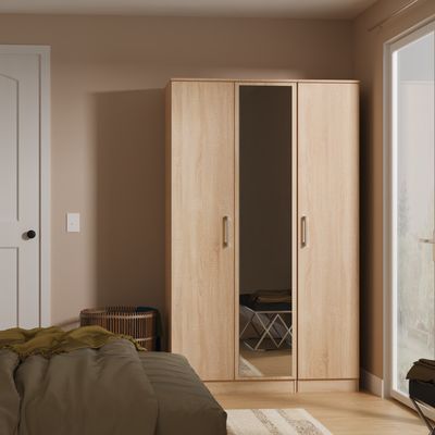Diglis 3 Door Mirrored Wardrobe