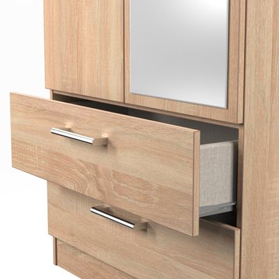 Diglis 2 Door 2 Draw Mirrored Wardrobe
