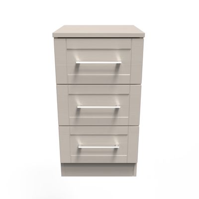 Claines 3 Drawer Bedside Cabinet