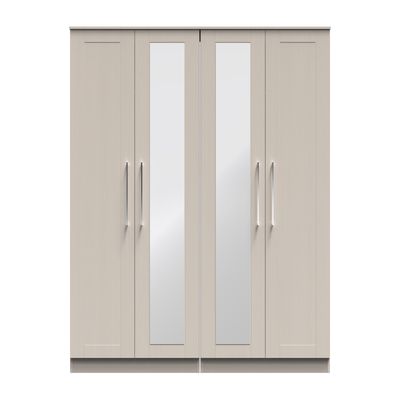 Claines 4 Door Wardrobe with Mirrors