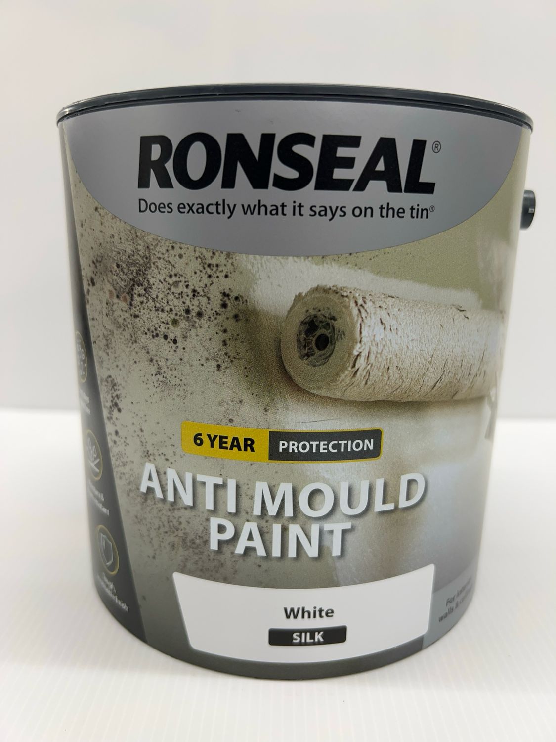 RONSEAL ANTI MOULD PAINT WHITE SILK 2.5L