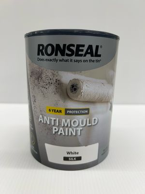 RONSEAL ANTI MOULD PAINT WHITE SILK 750ML