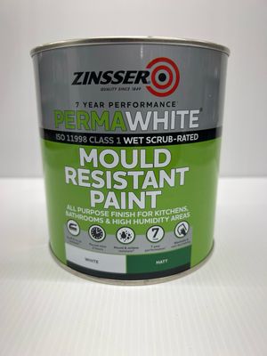 Zinsser Perma Mould Resistant Paint White Matt 1L