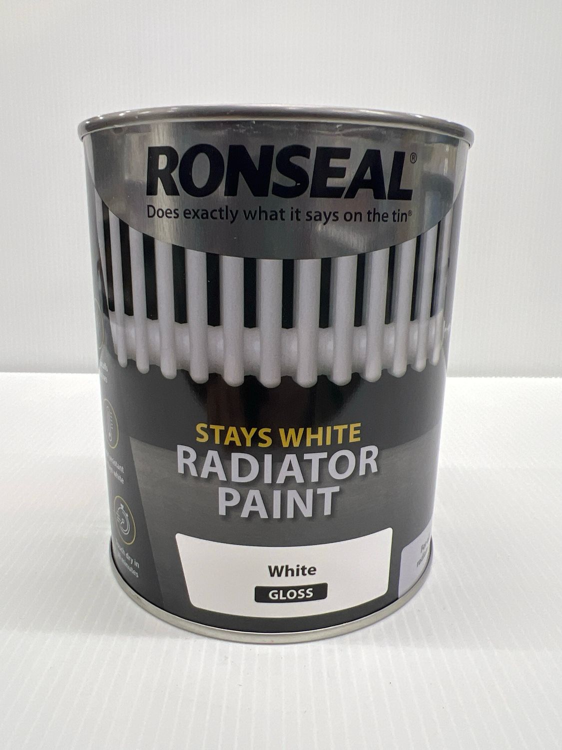 RONSEAL STAY WHITE RADIATOR PAINT WHITE GLOSS 750ML
