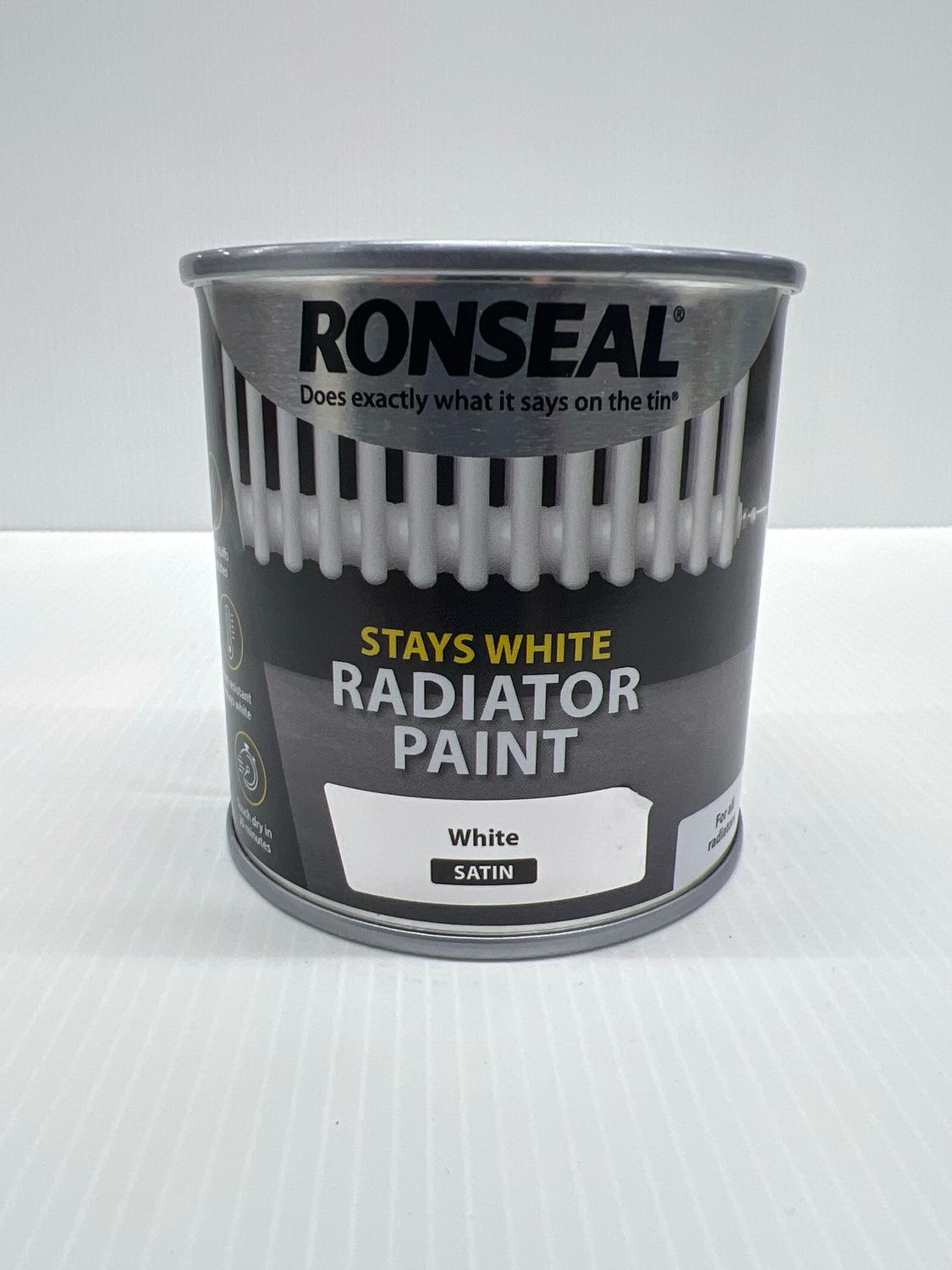 RONSEAL STAYS WHITE RADIATOR PAINT SATIN 250ML 37507