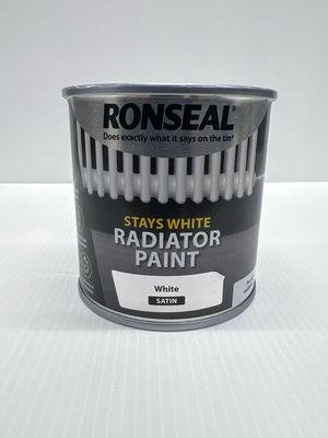RONSEAL STAYS WHITE RADIATOR PAINT SATIN 250ML 37507