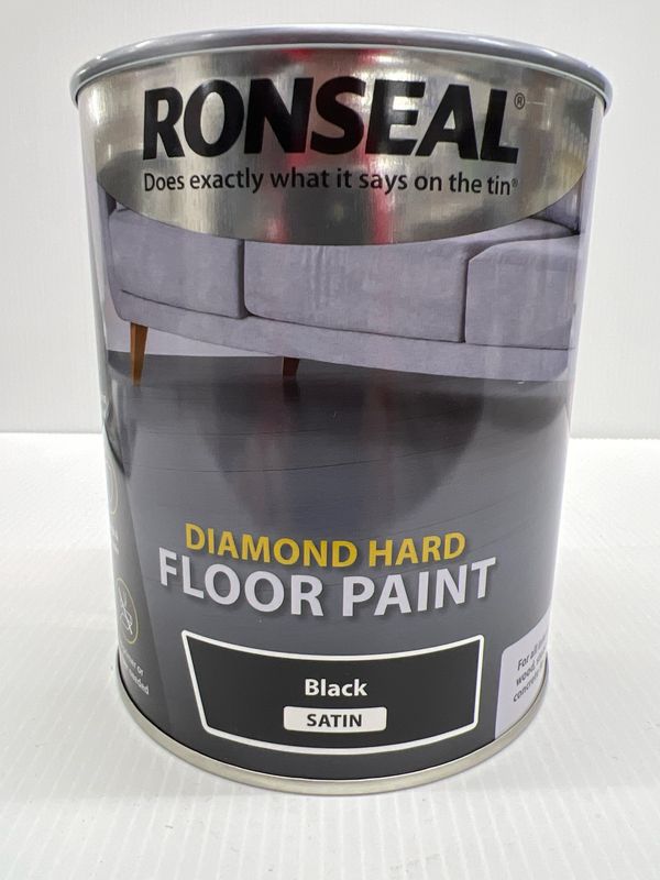 RONSEAL DIAMOND HARD FLOOR PAINT BLACK 750ML