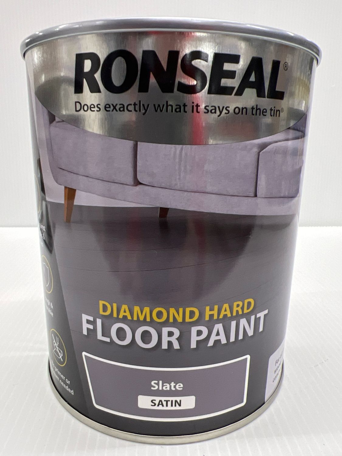 RONSEAL DIAMOND HARD FLOOR PAINT SLATE SATIN 750ML