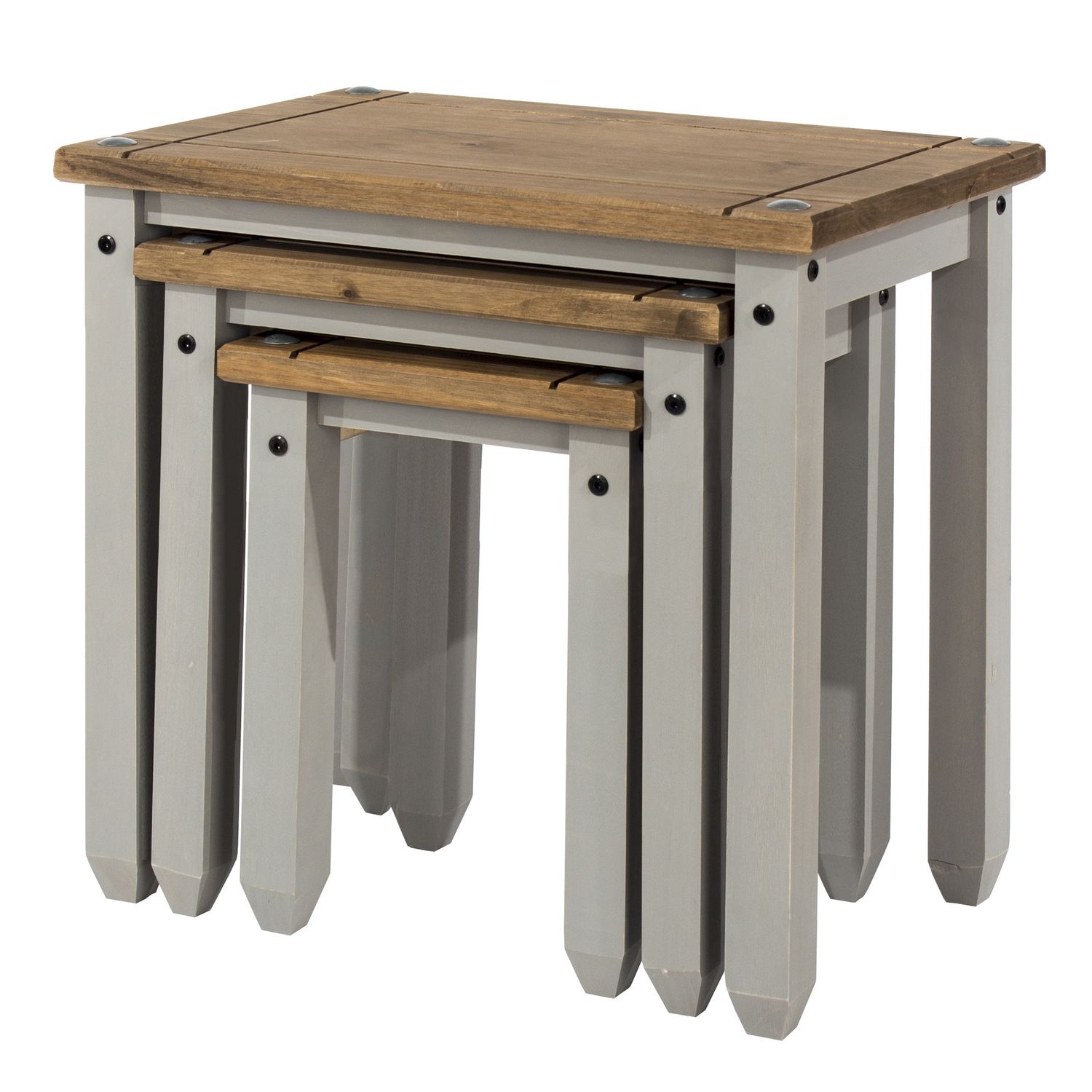 Colwall Grey Nest of 3 Tables