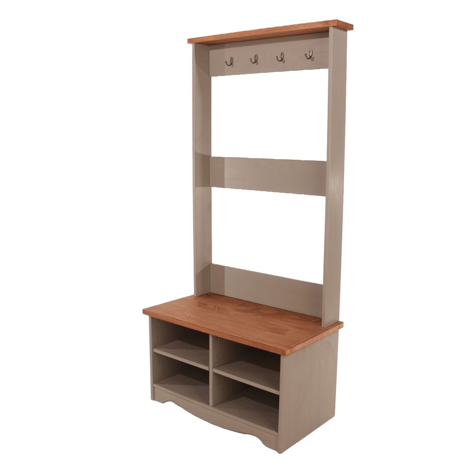 Colwall Grey Shoe Bench with Hat and Coat Rack