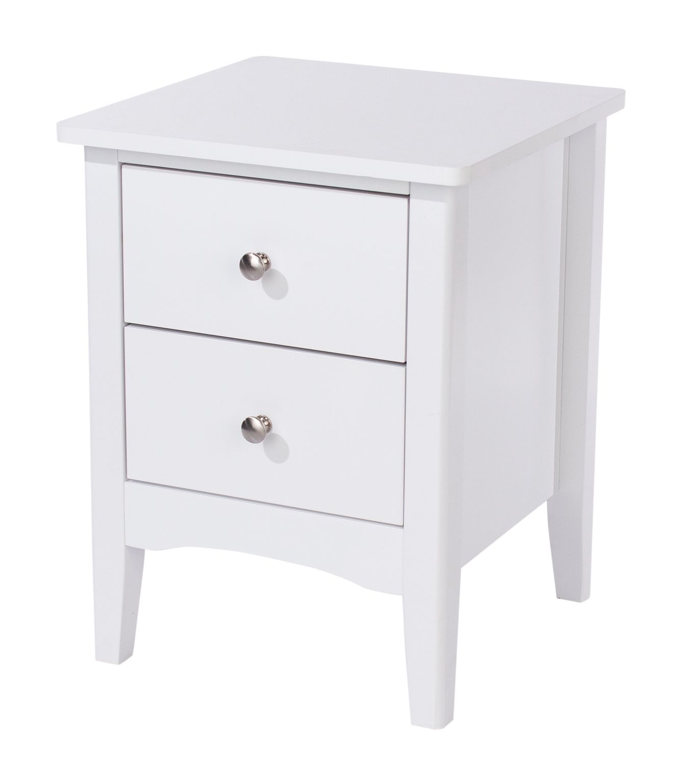 Castlemorton White 2 Drawer Bedside Cabinet