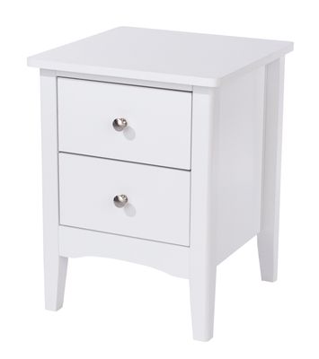 Castlemorton White 2 Drawer Bedside Cabinet