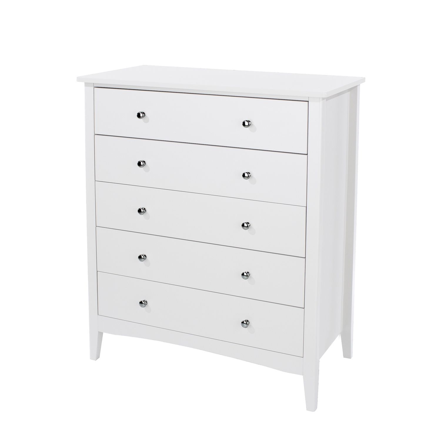 Castlemorton White 5 Drawer Chest