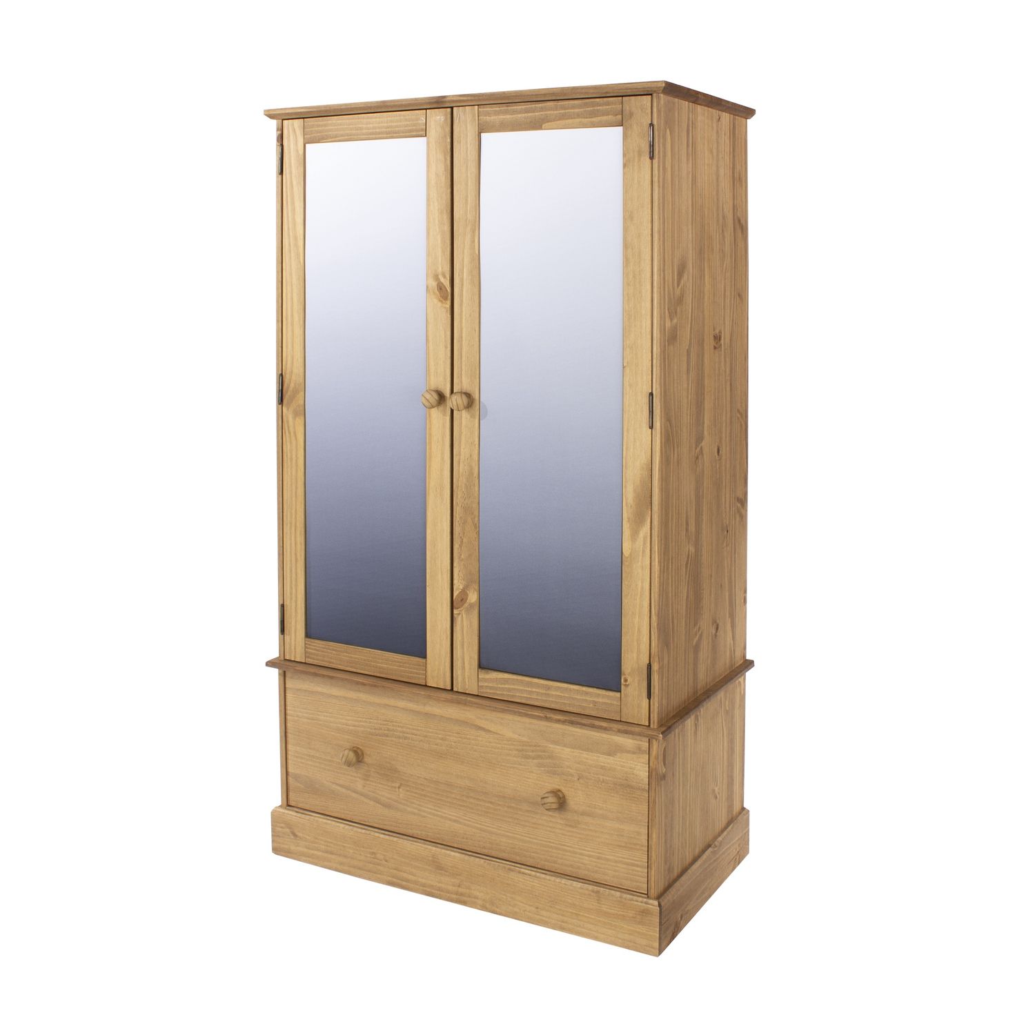 Cradley 1 Drawer 2 Door Wardrobe with Mirrors