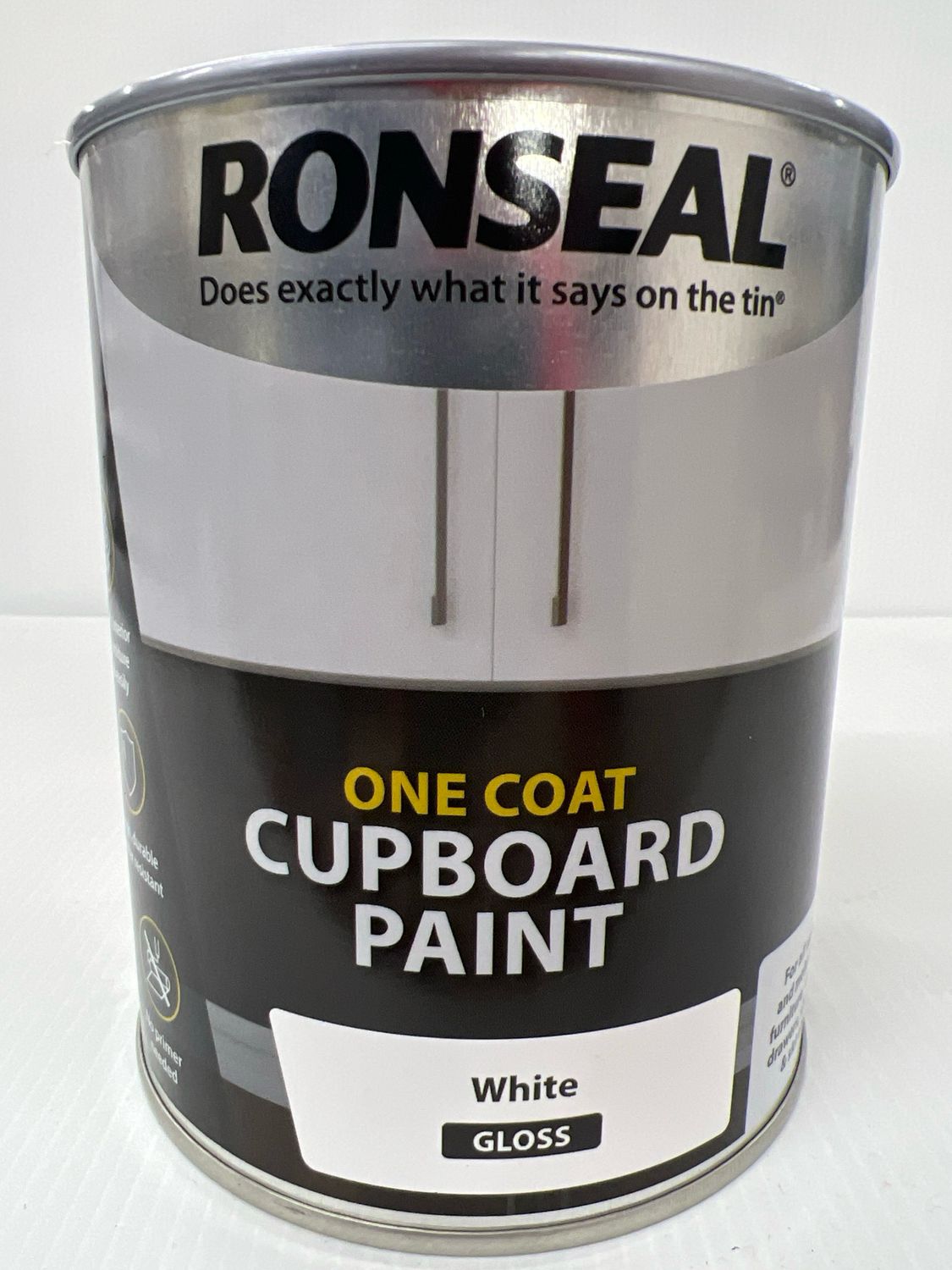 Ronseal cupboard paint gloss white 750ml